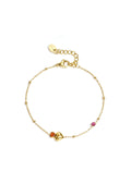 Bracelet with hearts, colored stones, and dots