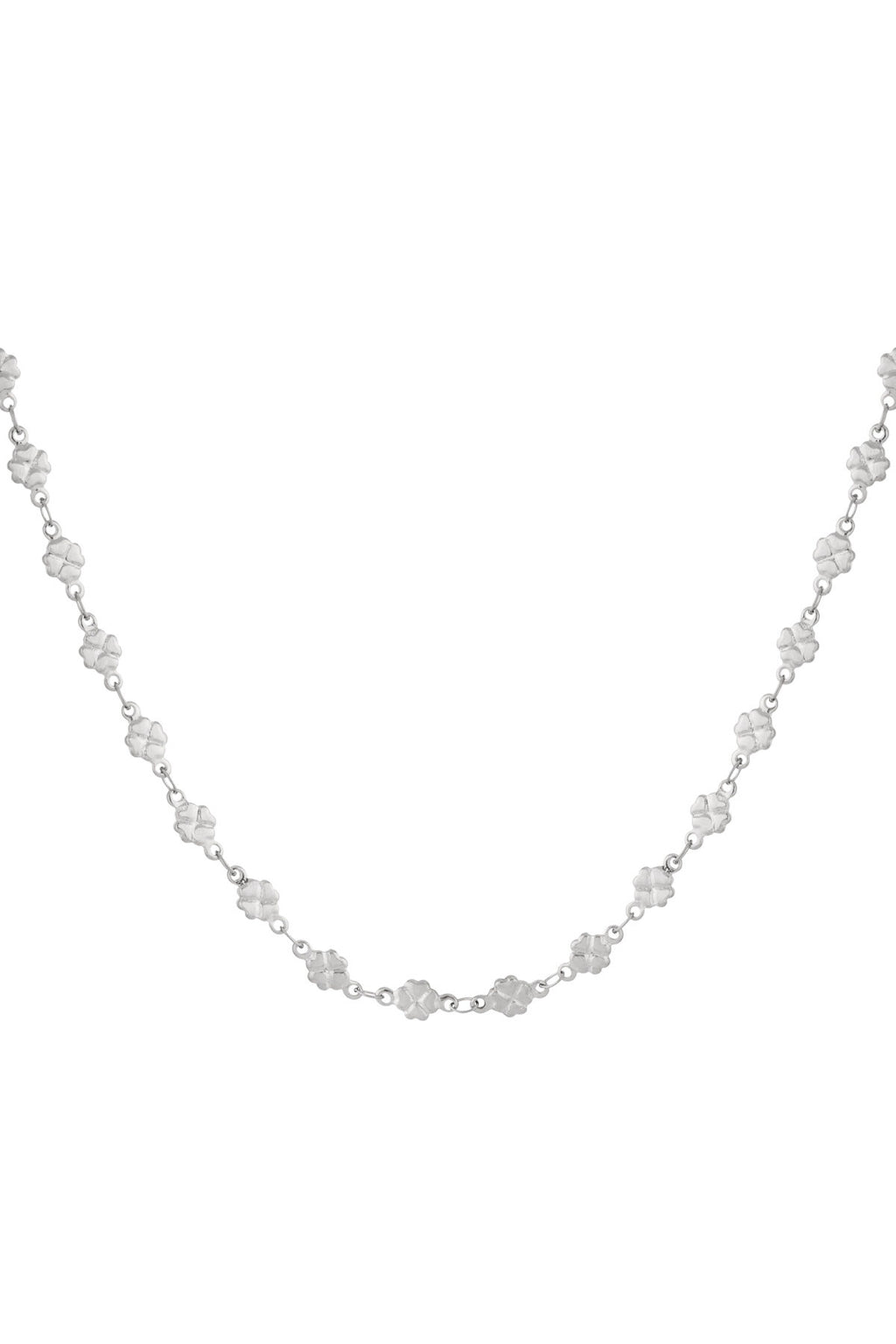 Halskette Kleeblatt Gold und Silber aus Edelstahl, Ansicht 3