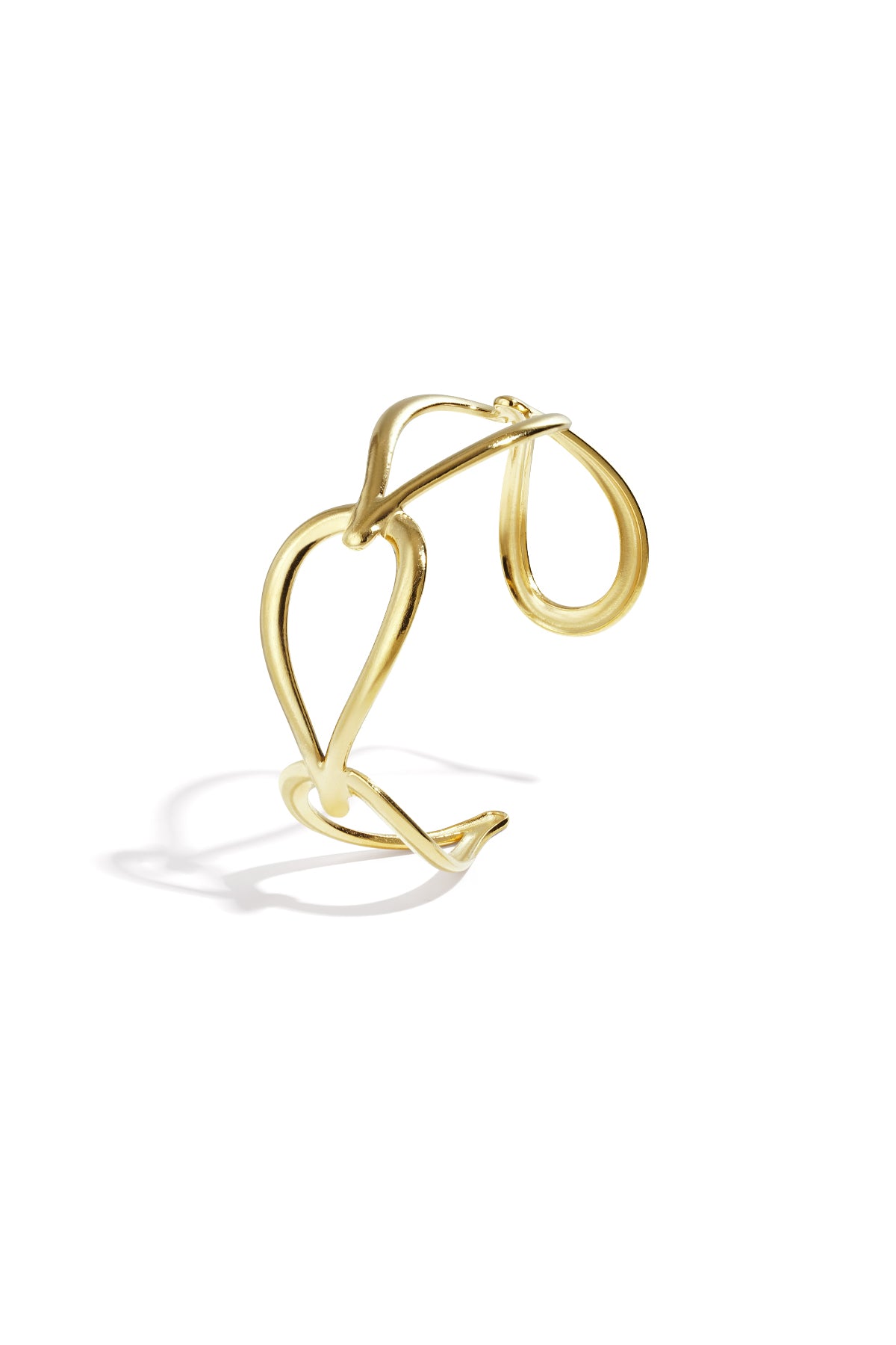 Irregular Shape Cuff Bracelet – Gold-Plated Steel