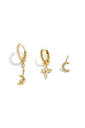 Stainless Steel Earring Sets Moon Simple Daily Simple Series Women's jewelry