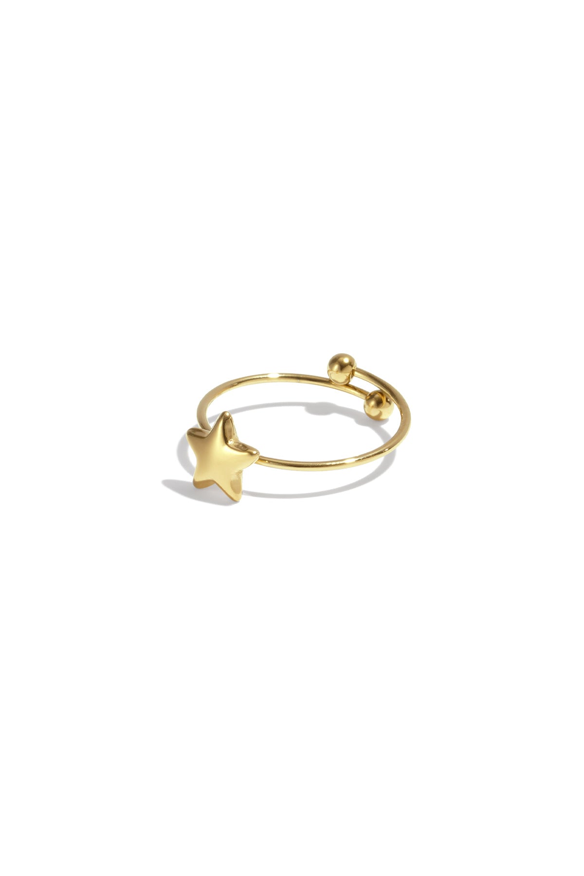 Star Minimalist Ring – Gold-Plated Steel