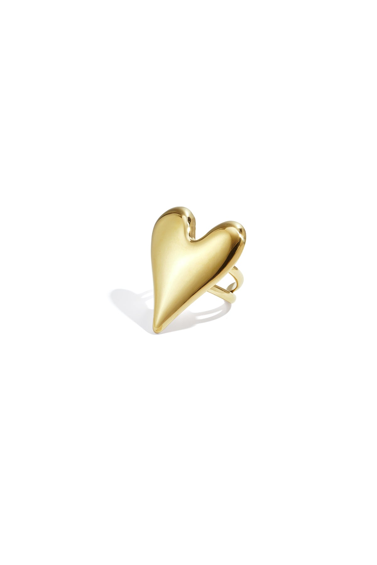 Heart Statement Ring – Gold-Plated Steel
