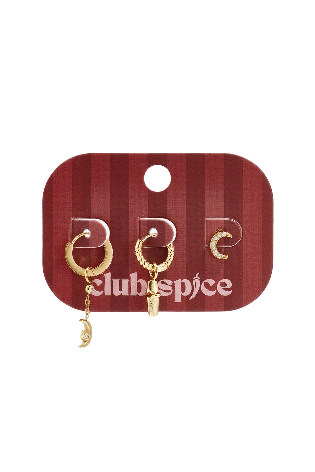 Stainless Steel Earring Sets Moon Simple Daily Simple Series Women's jewelry