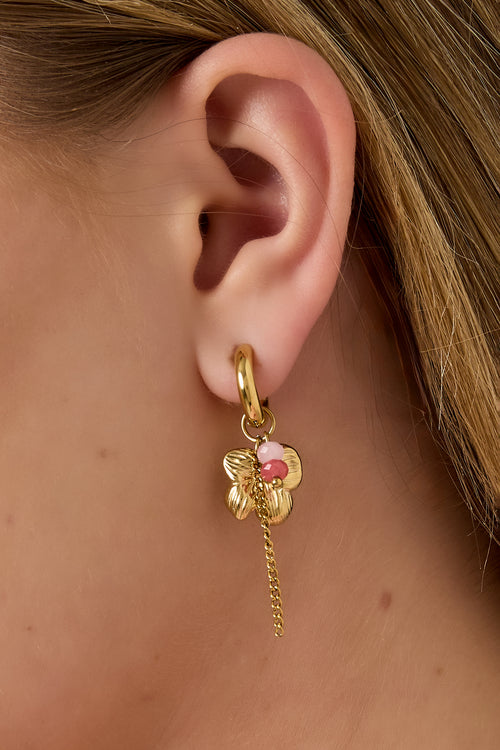 Stainless Steel Drop Earrings Flower Casual Daily Simple Series Women's jewelry