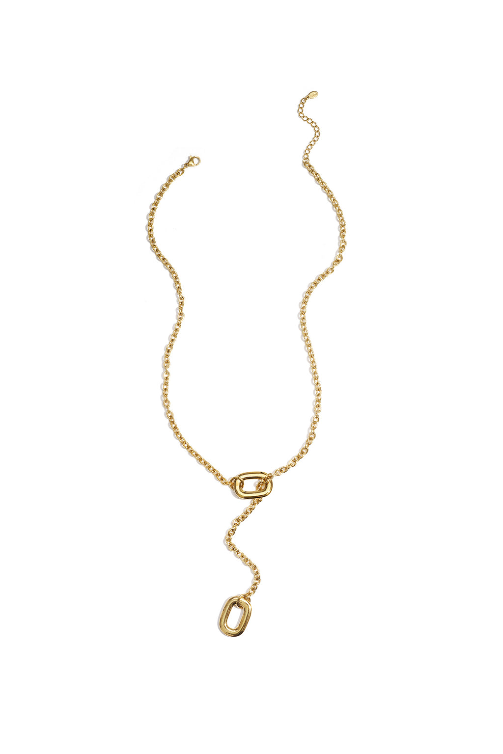Circle Pendant Necklace – Gold-Plated Steel