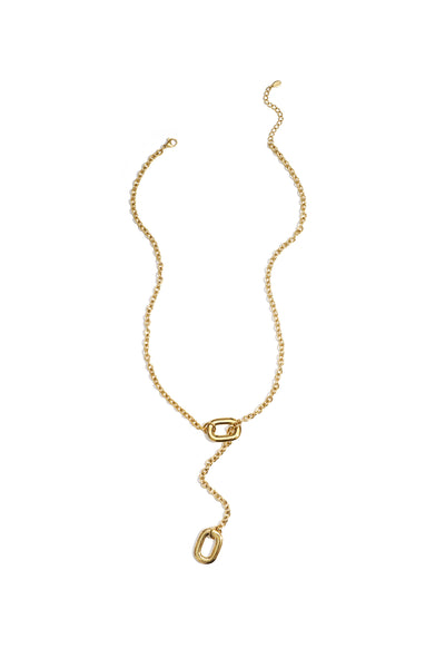 Circle Pendant Necklace – Gold-Plated Steel
