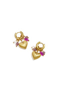 Stainless Steel Beads Earrings Heart Simple Daily Simple Series Women's jewelry