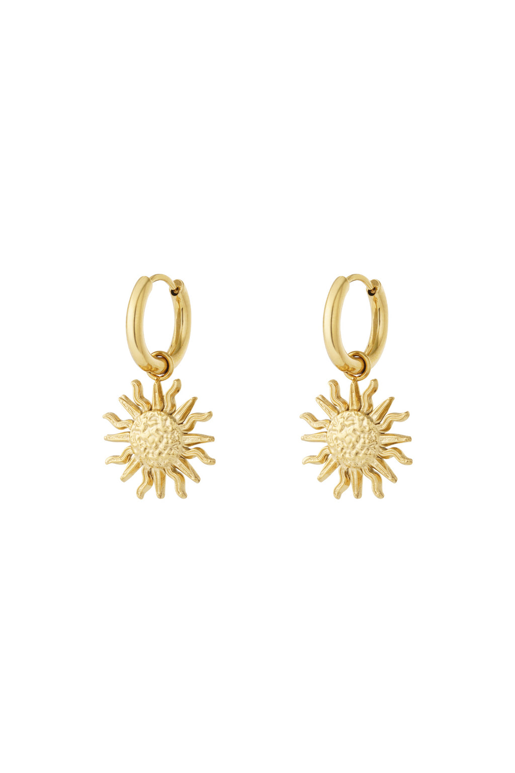 Sun Drop Earrings – Gold-Plated Steel