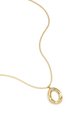 Elegant Gold-Toned Circle Pendant Necklace for Daily Wear