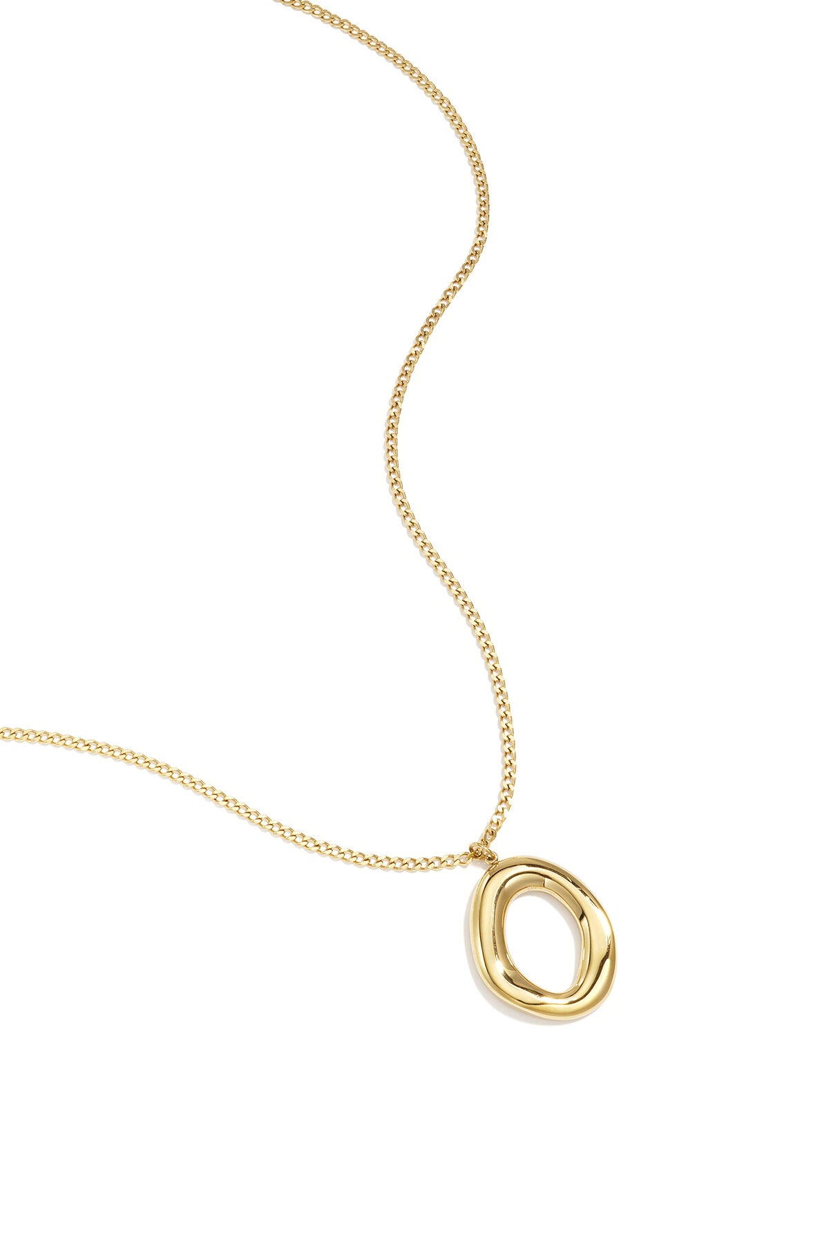 Elegant Gold-Toned Circle Pendant Necklace for Daily Wear