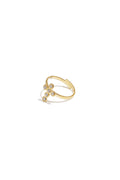 Stylish 14K Gold Plated Cross Ring - Adjustable Fit