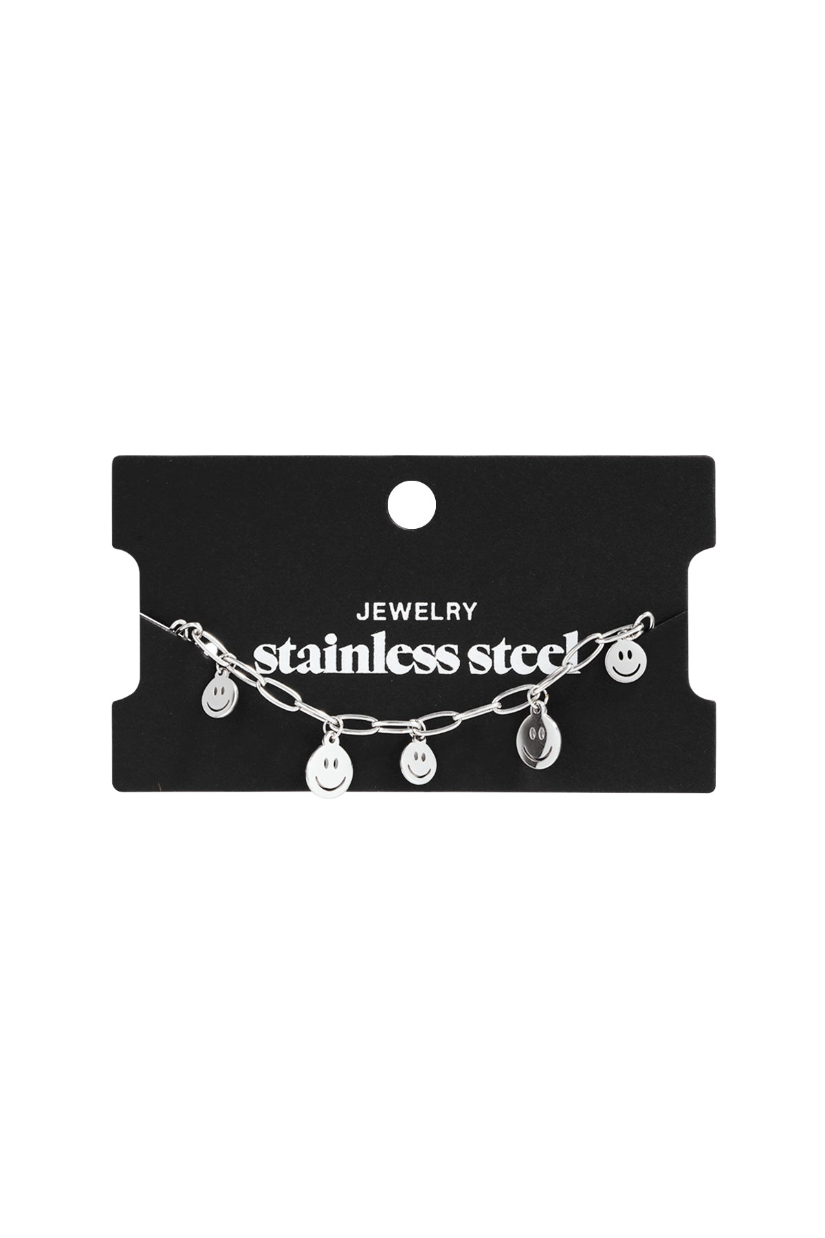 Bracelet multiple smileys Gold Color Stainless Steel
