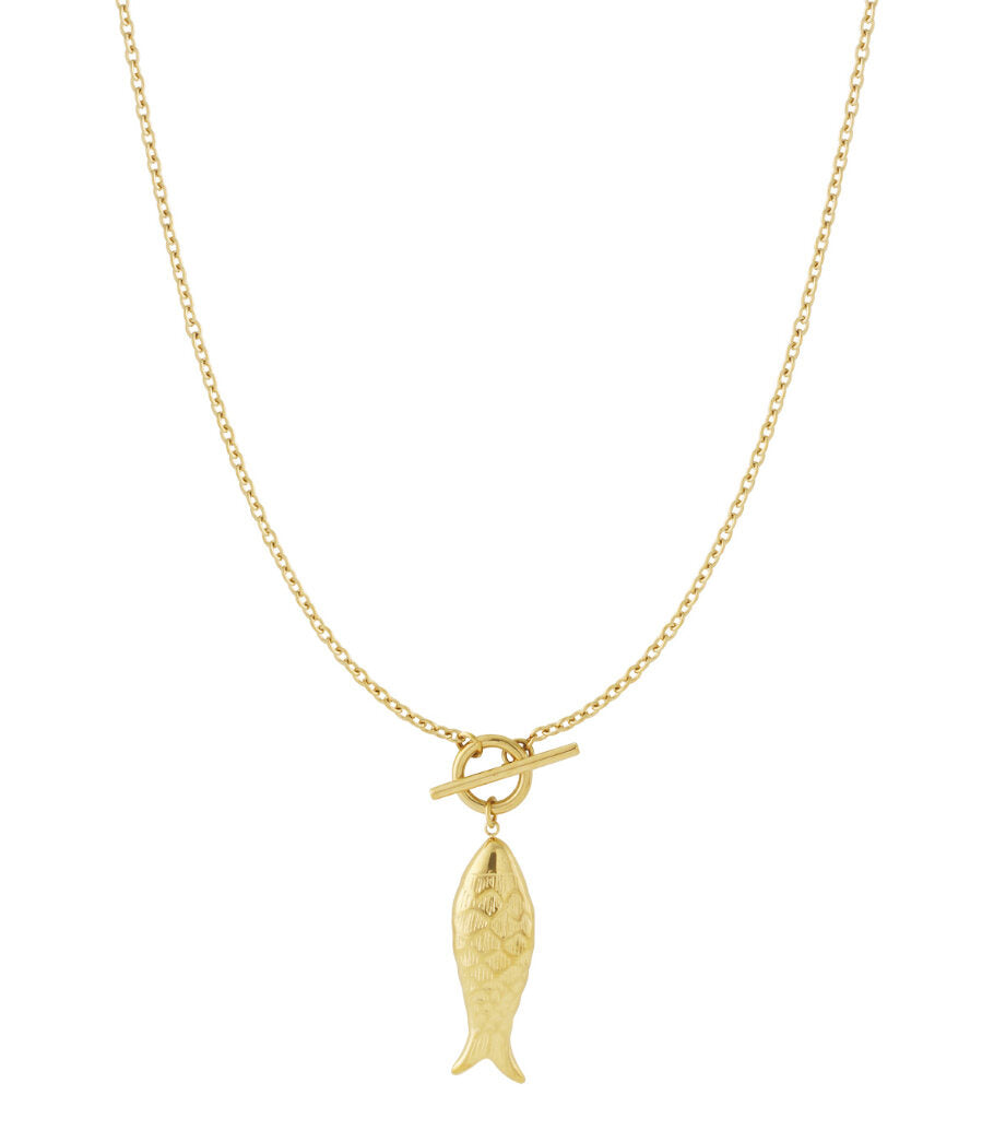 Fish long necklace