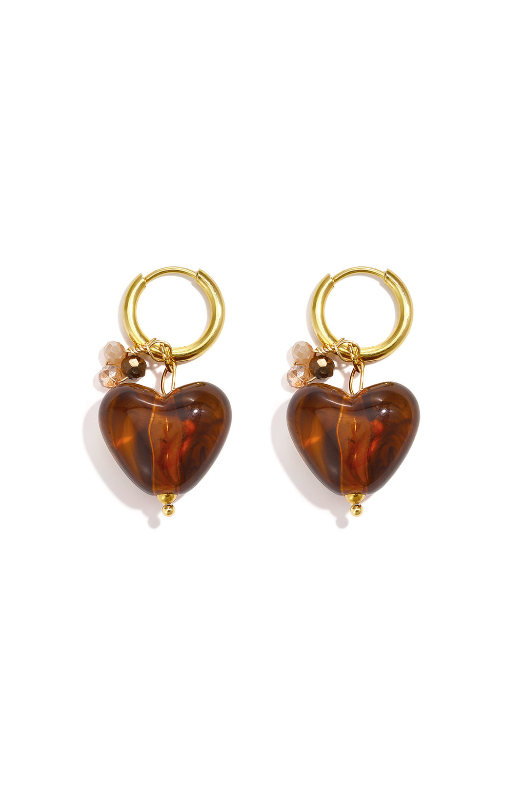 Stainless Steel Beads Earrings Heart Simple Daily Simple Series Women's jewelry