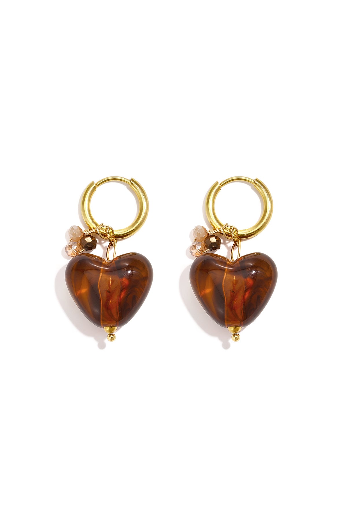 Stainless Steel Beads Earrings Heart Simple Daily Simple Series Women's jewelry