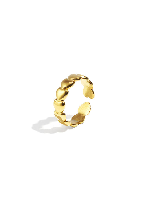 Heart Minimalist Ring – Gold-Plated Steel