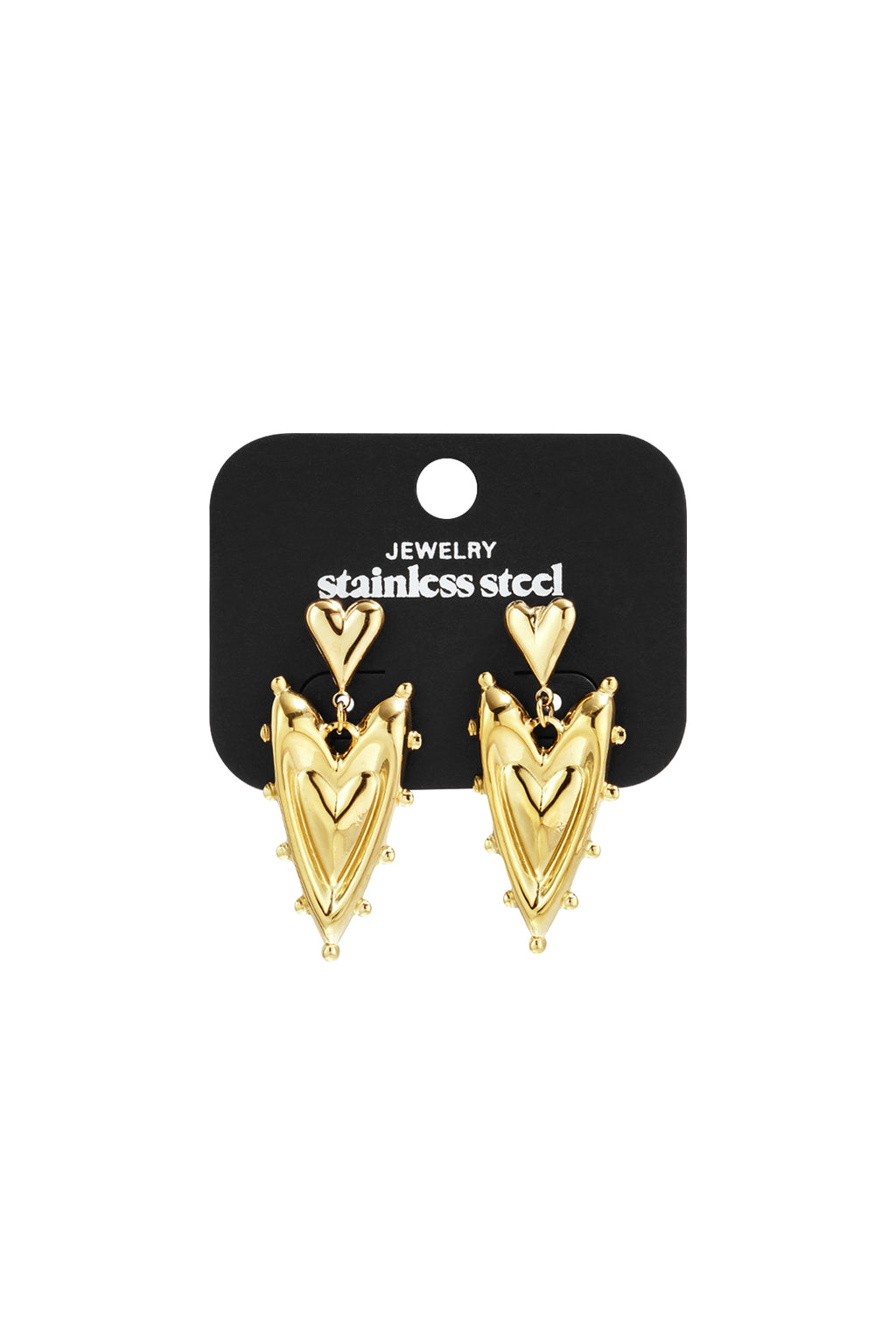 Stainless Steel Drop Earrings Heart Casual Daily Simple Series Women's jewelry
