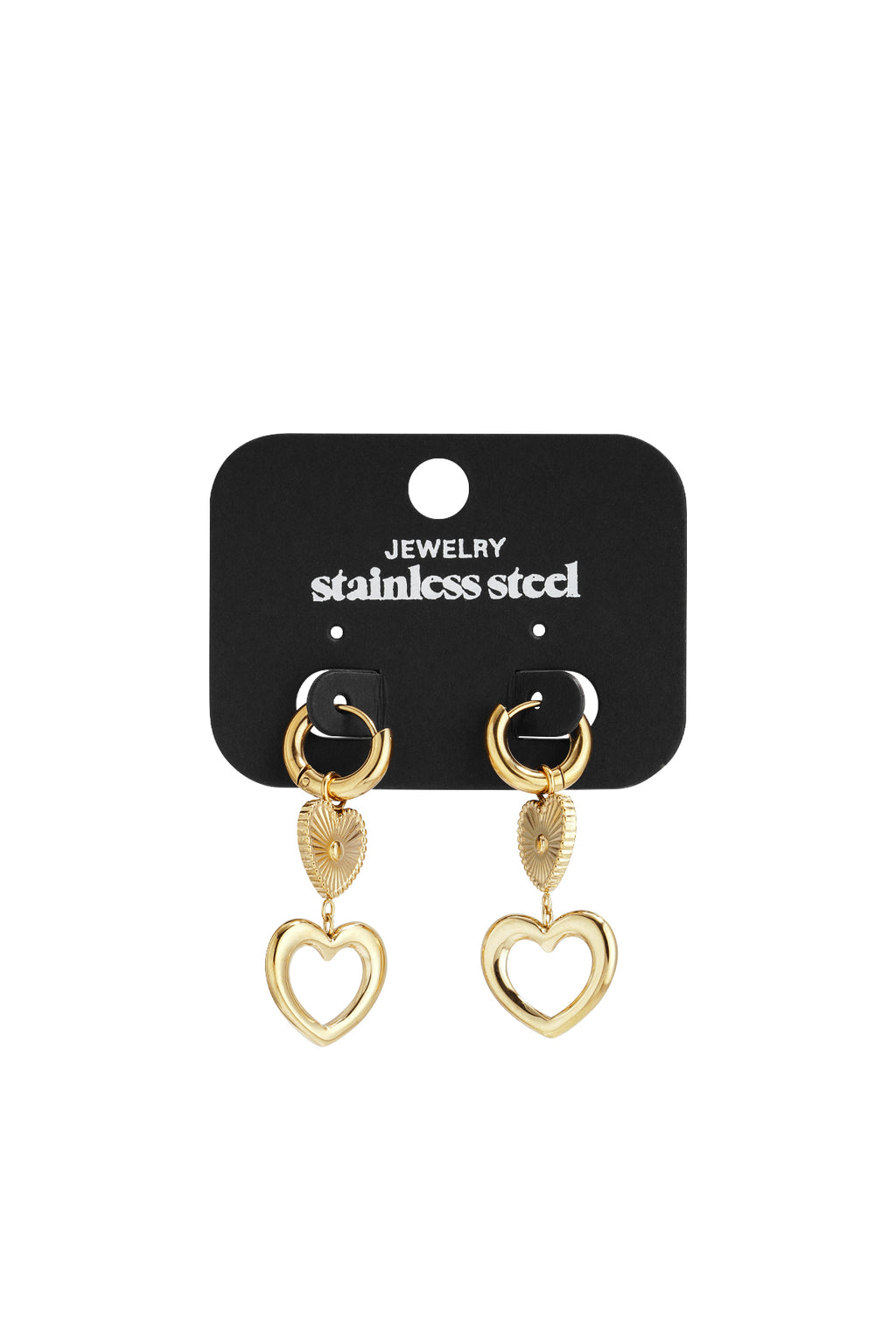 Stainless Steel Drop Earrings Heart Casual Daily Simple Series Women's jewelry