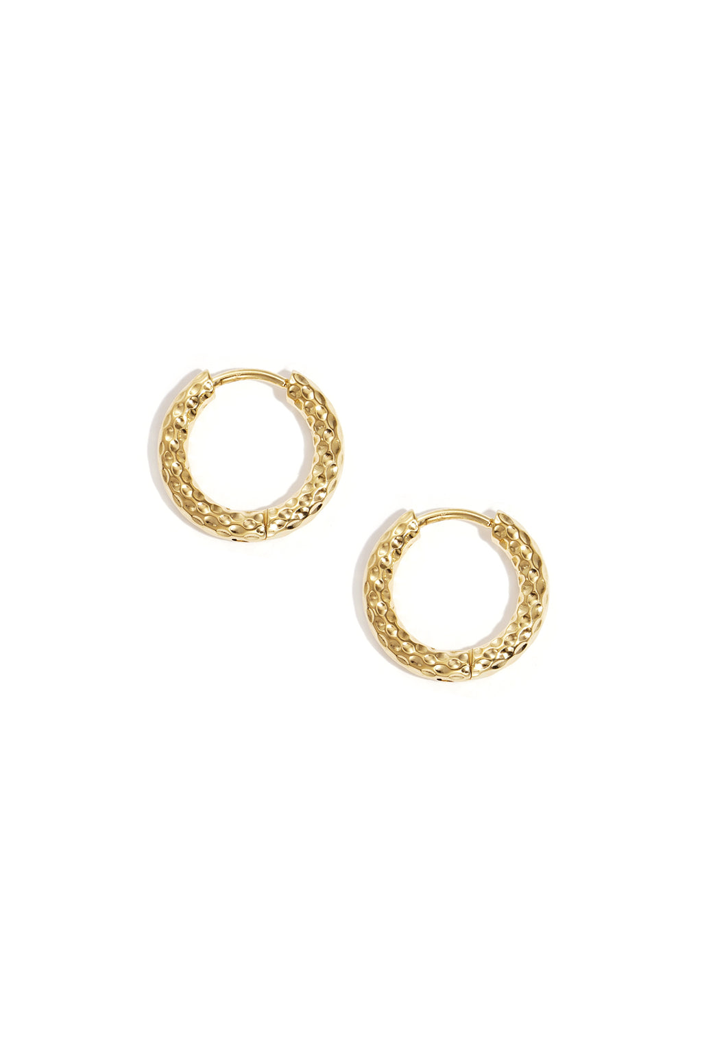 Circle Hoop Earrings – Gold-Plated Steel