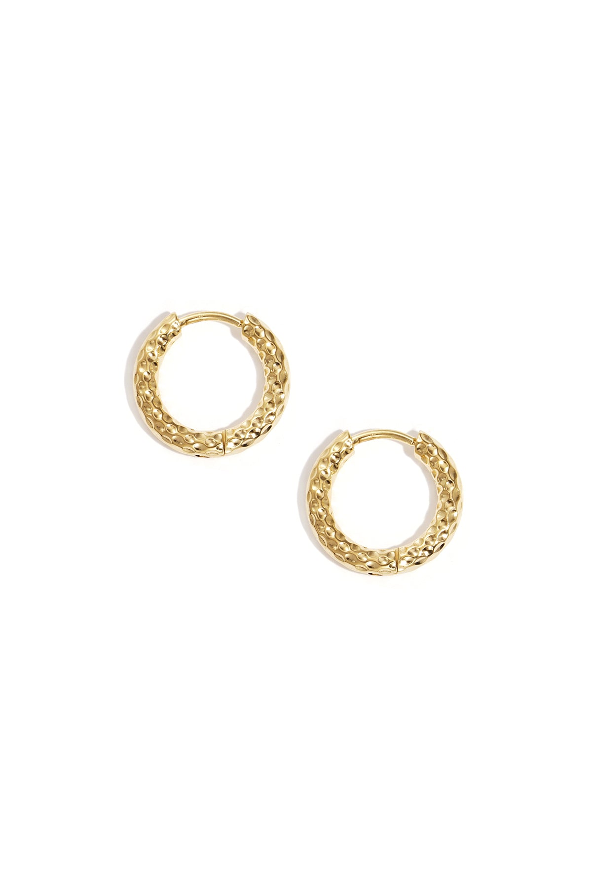 Circle Hoop Earrings – Gold-Plated Steel