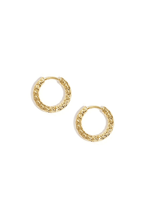 Circle Hoop Earrings – Gold-Plated Steel