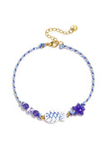 Anklet with rope motif, fish and star beads
