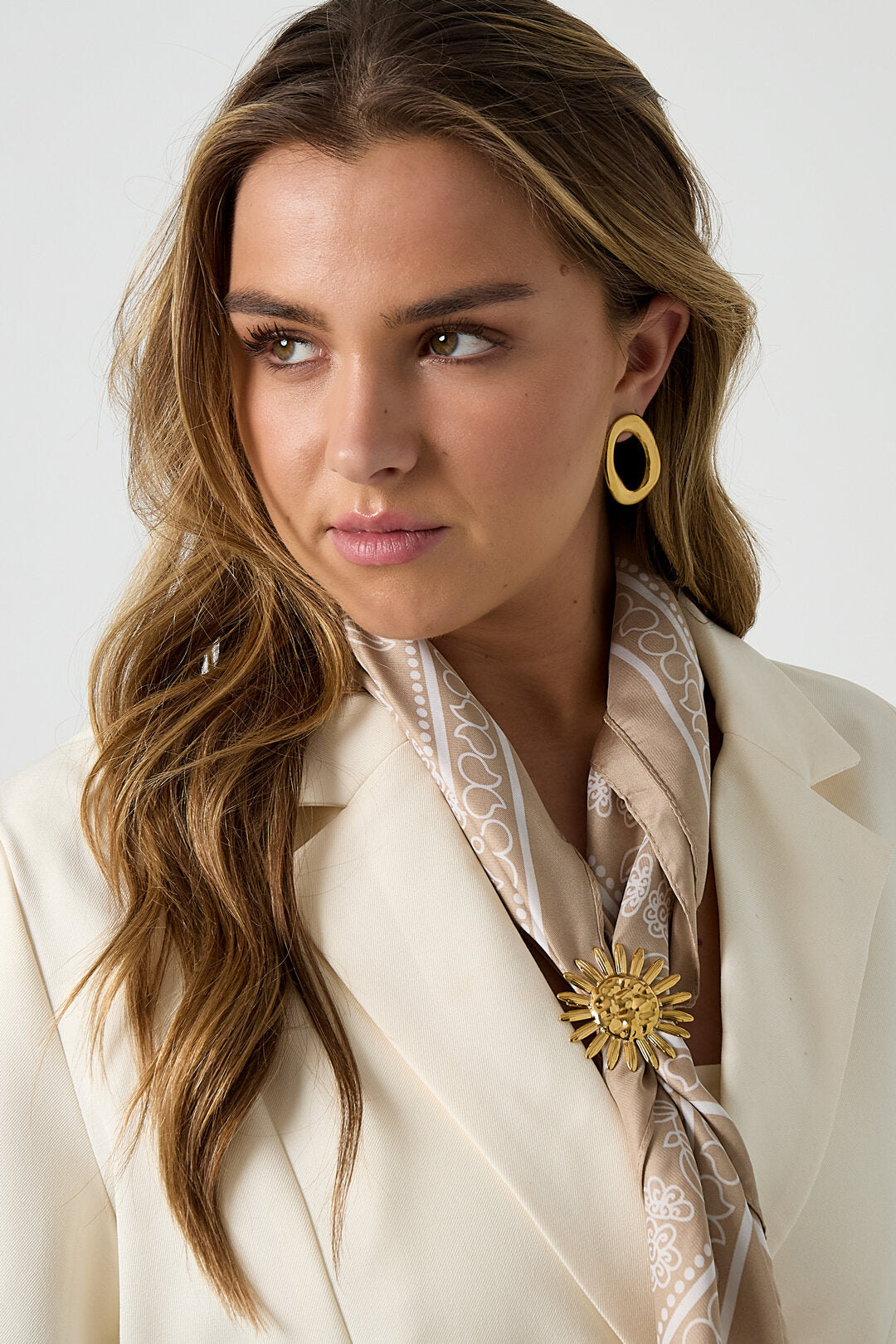 Brosche Blume Gold , 15,3 g, Gold