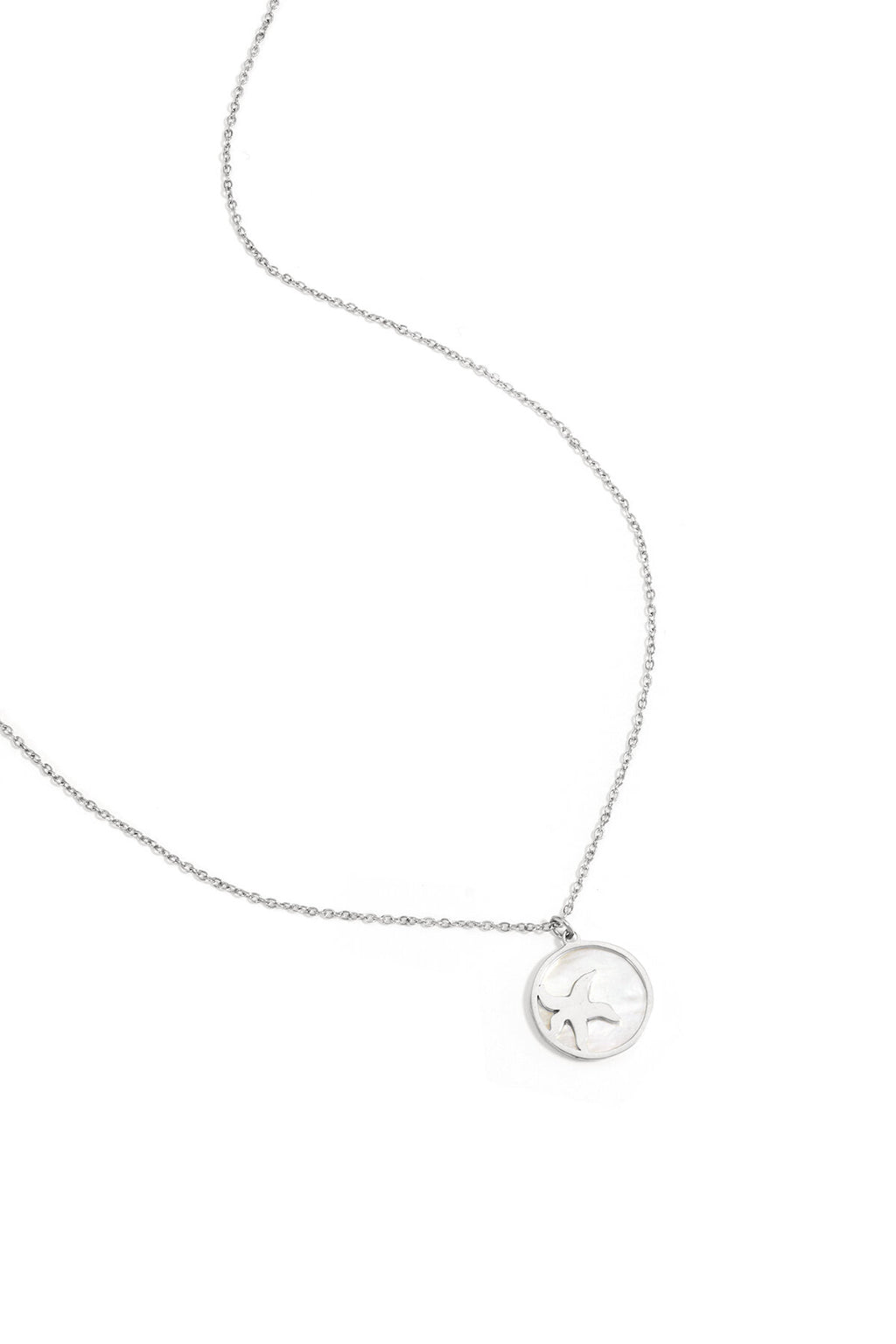 Necklace with starfish in circle