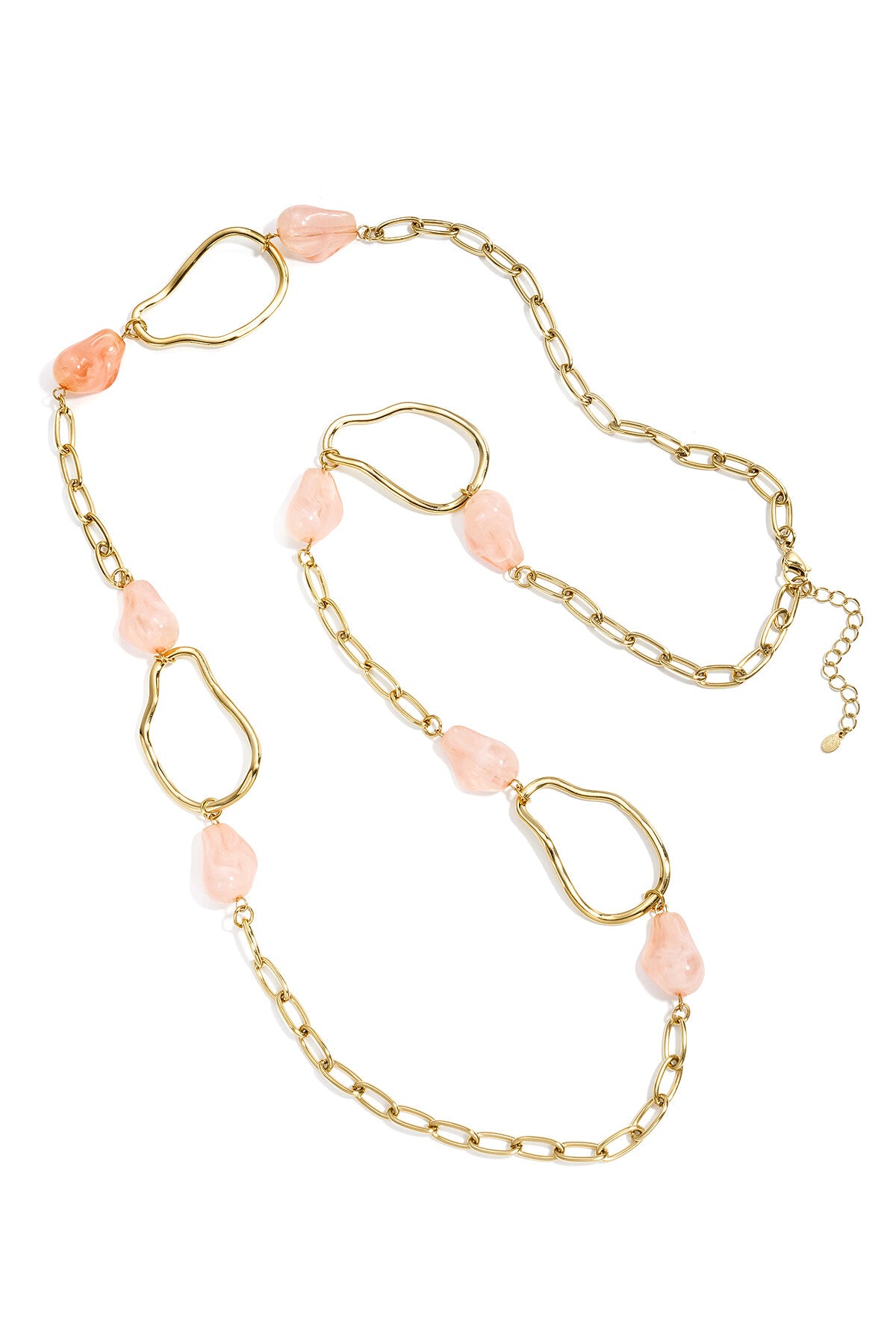 Elegant Long Necklace in Pink, Blue, Mixed Colors