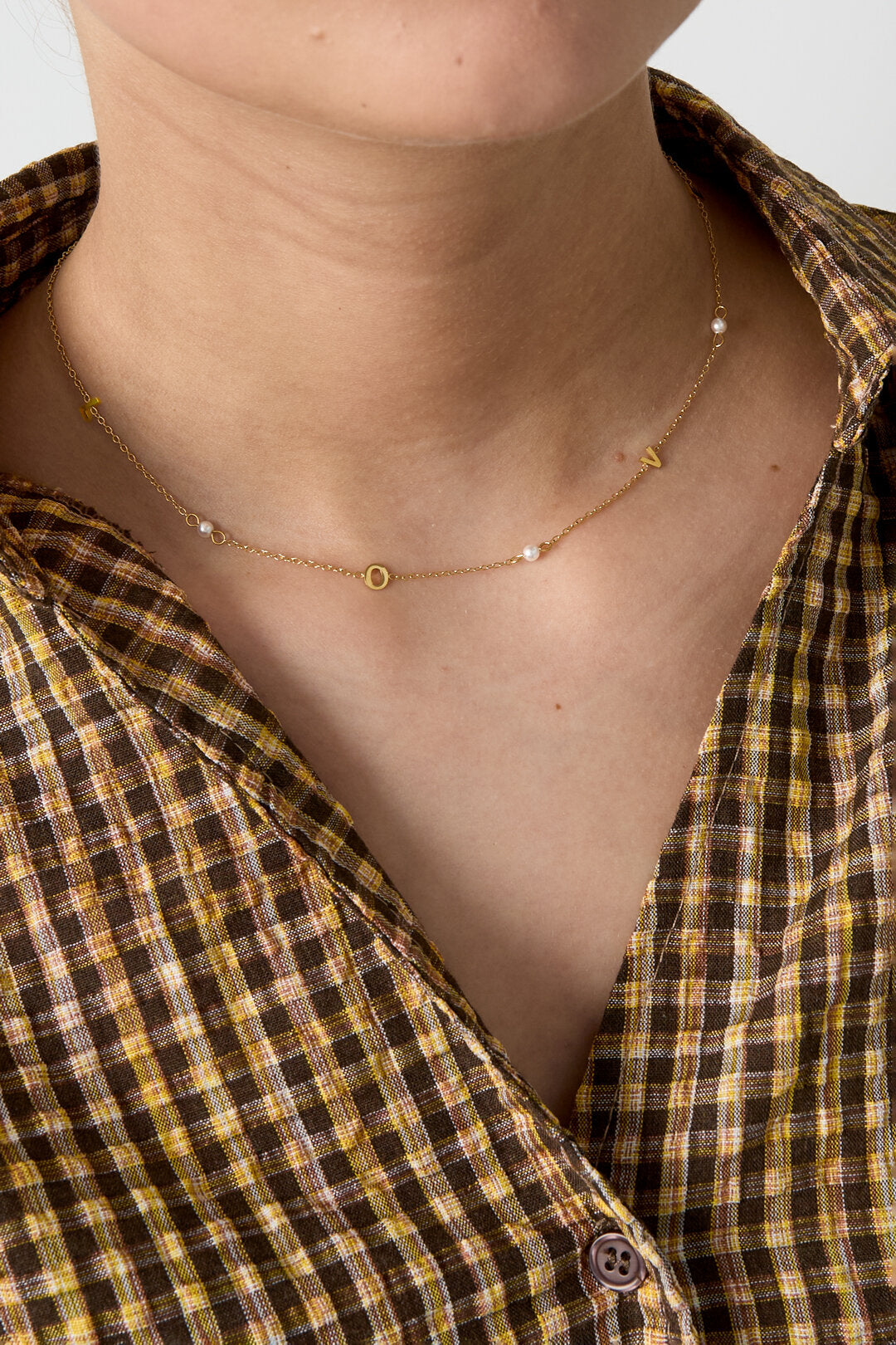 Elegant Gold Zircon Chain Necklace for Women