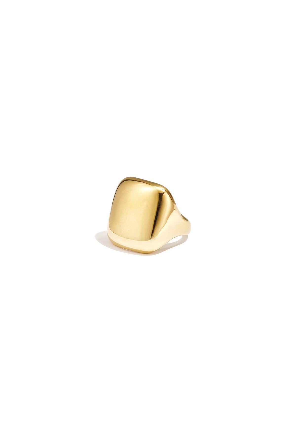 Adjustable Gold-Color Stainless Steel Statement Ring