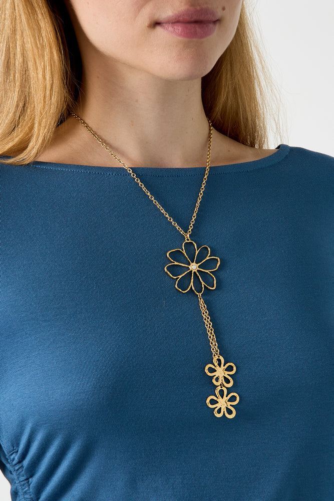 Stainless Steel Pendant necklaces Flower Daily Simple Series Women's jewelry