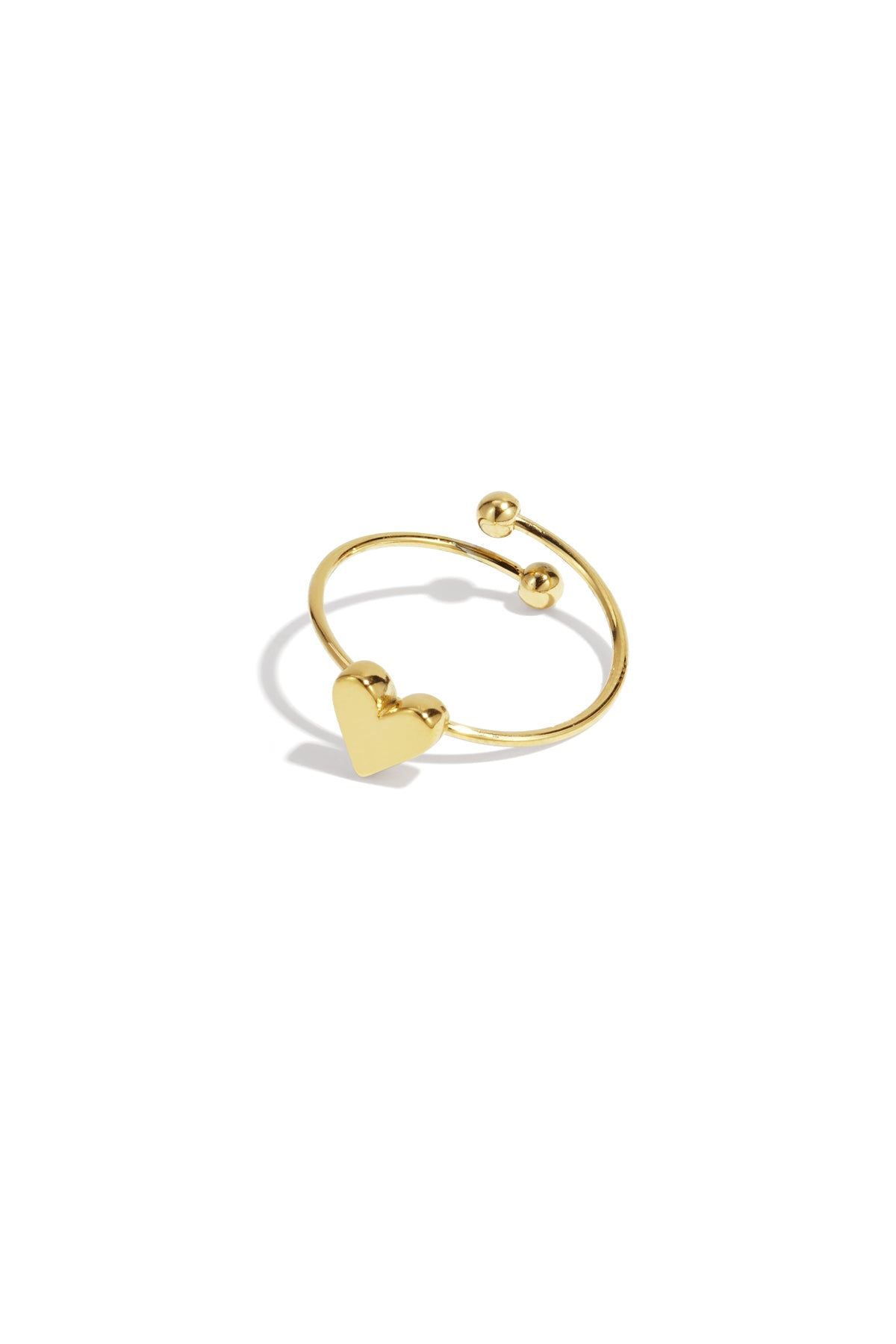 Heart Minimalist Ring – Gold-Plated Steel