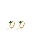 Hoops with square stone