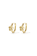 Stainless Steel Hoop Earrings Flower Simple Daily Simple Series Women's jewelry
