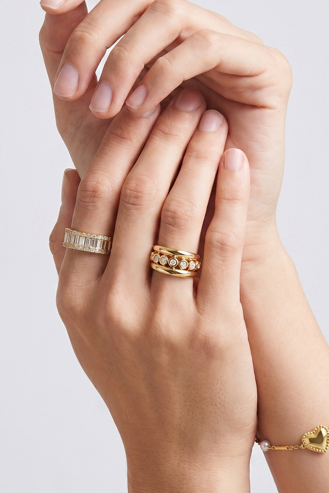 Elegant Adjustable Rhinestone Minimalist Ring