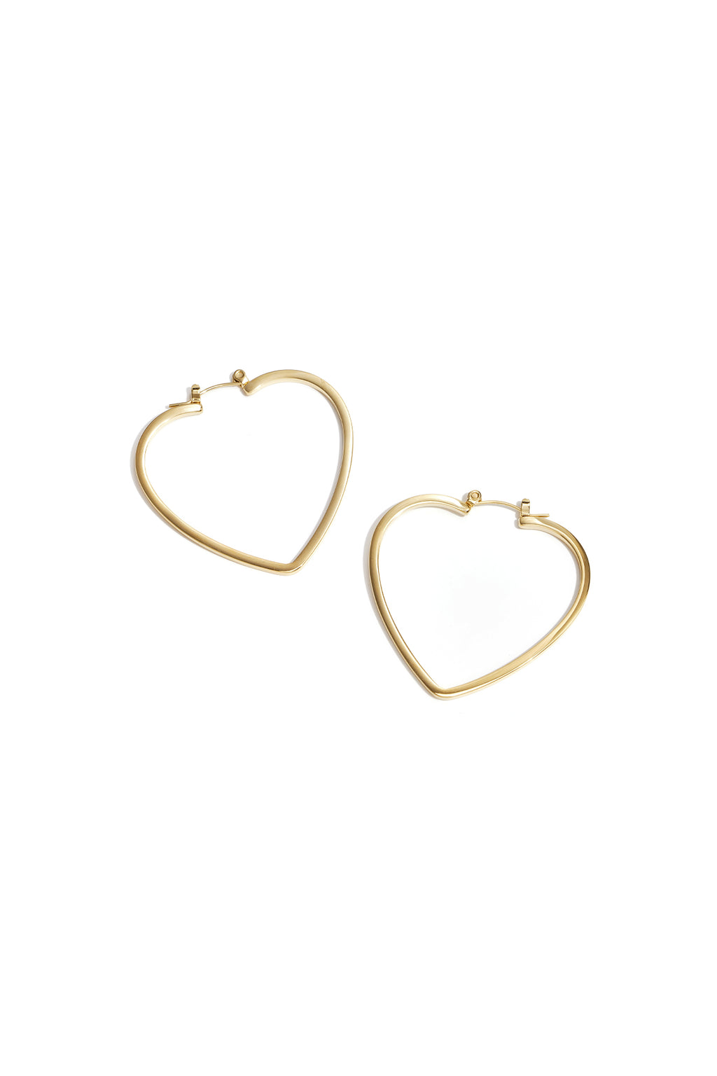Minimalist heart hoop earrings