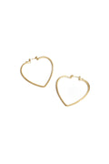 Minimalist heart hoop earrings