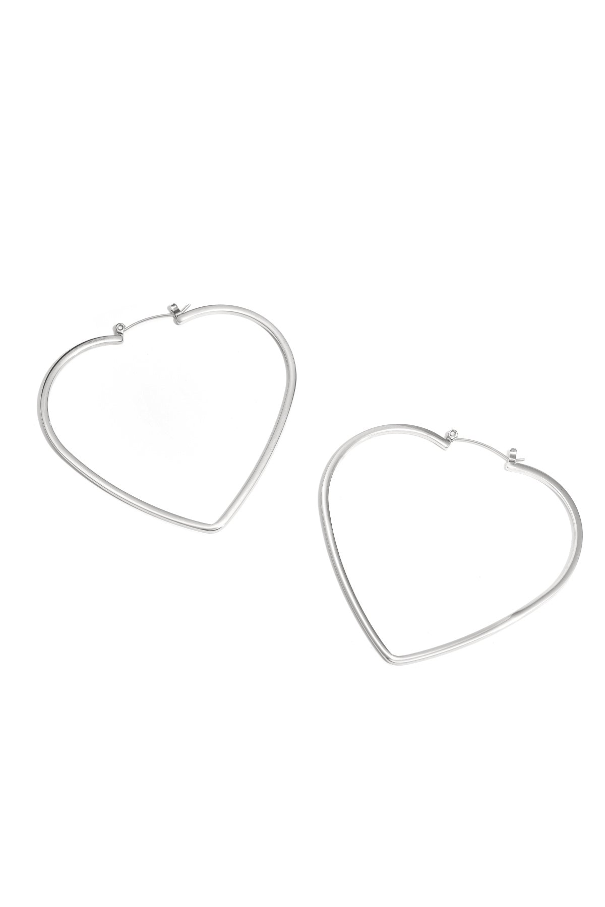 Minimalist heart hoop earrings