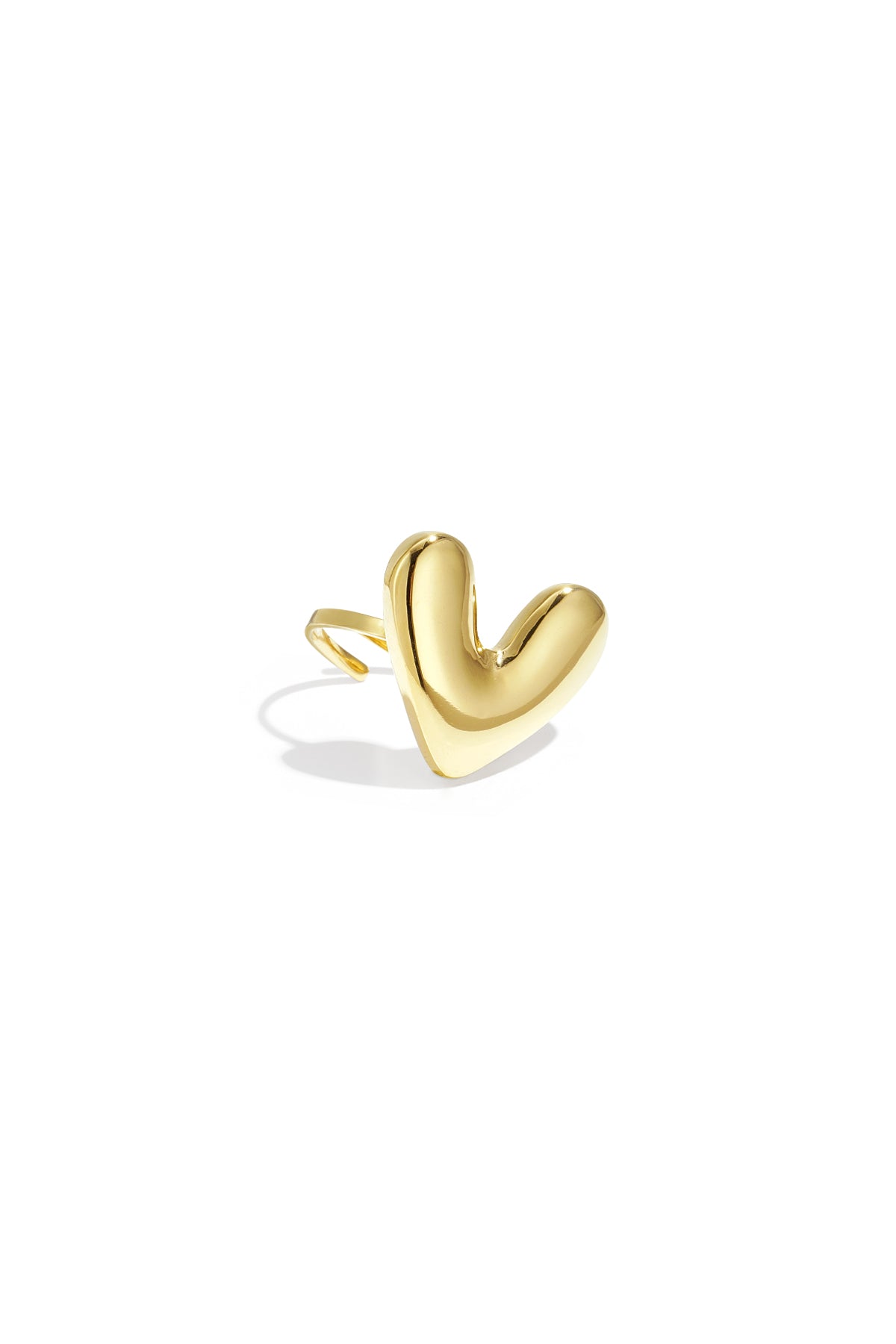 Heart Statement Ring – Gold-Plated Steel