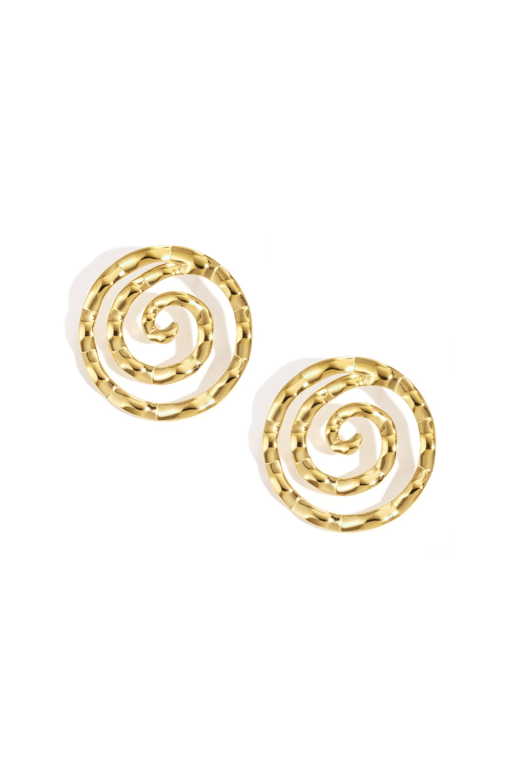 Lines Stud Earrings – Gold-Plated Steel