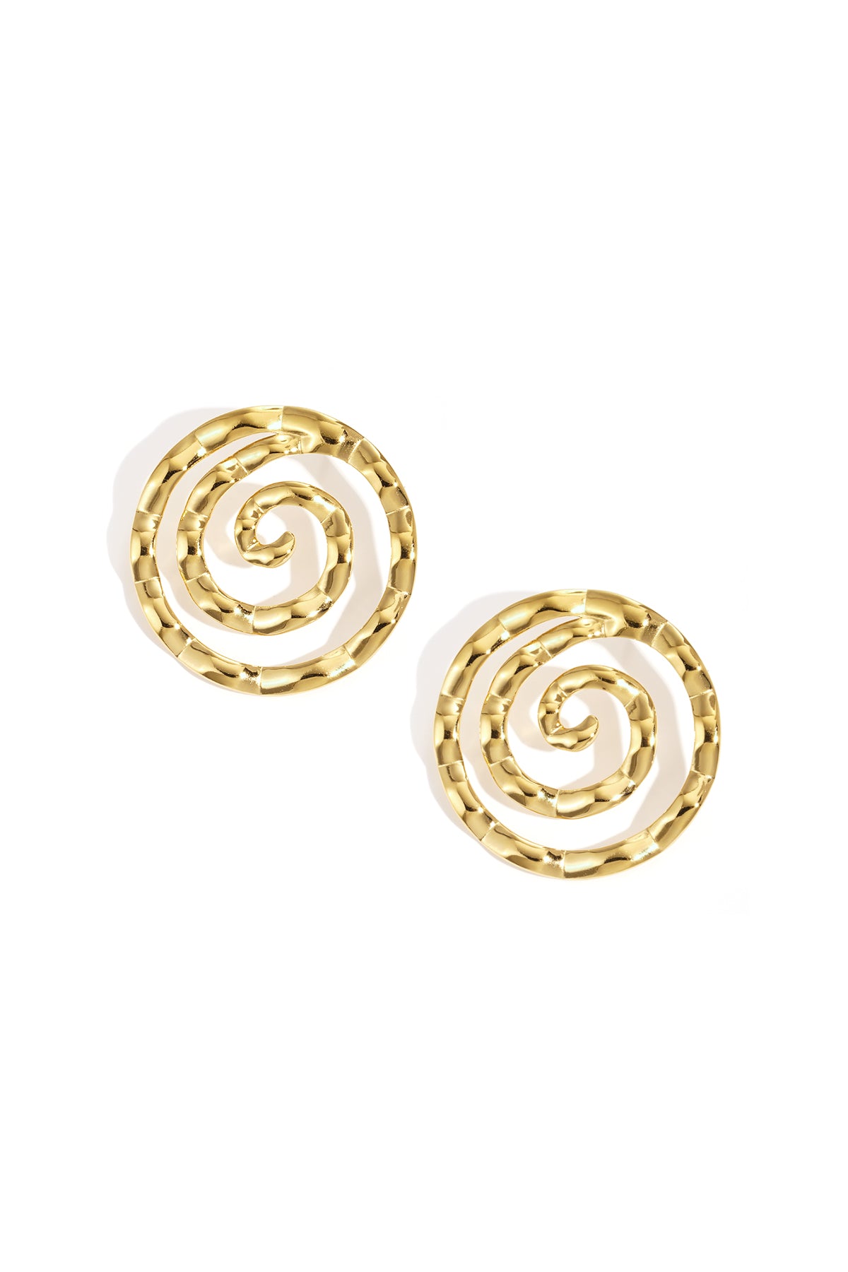 Lines Stud Earrings – Gold-Plated Steel