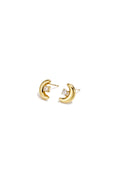 Stainless Steel Stud Earrings Moon Simple Daily Simple Series Women's jewelry
