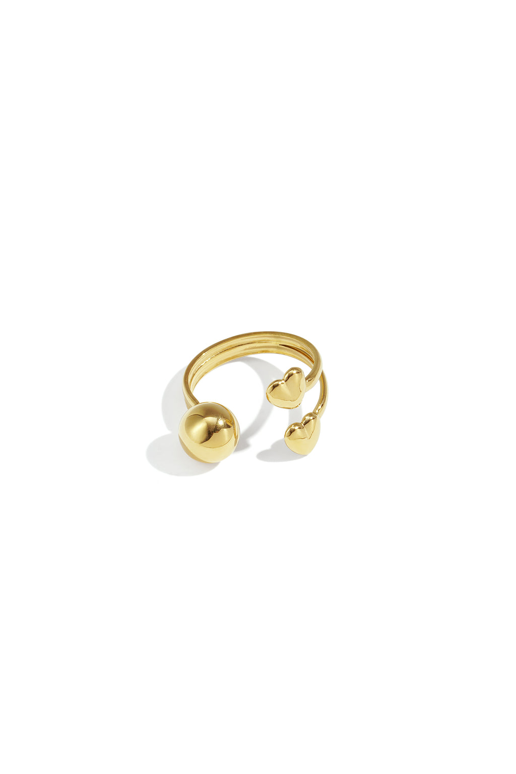 Heart Minimalist Ring – Gold-Plated Steel
