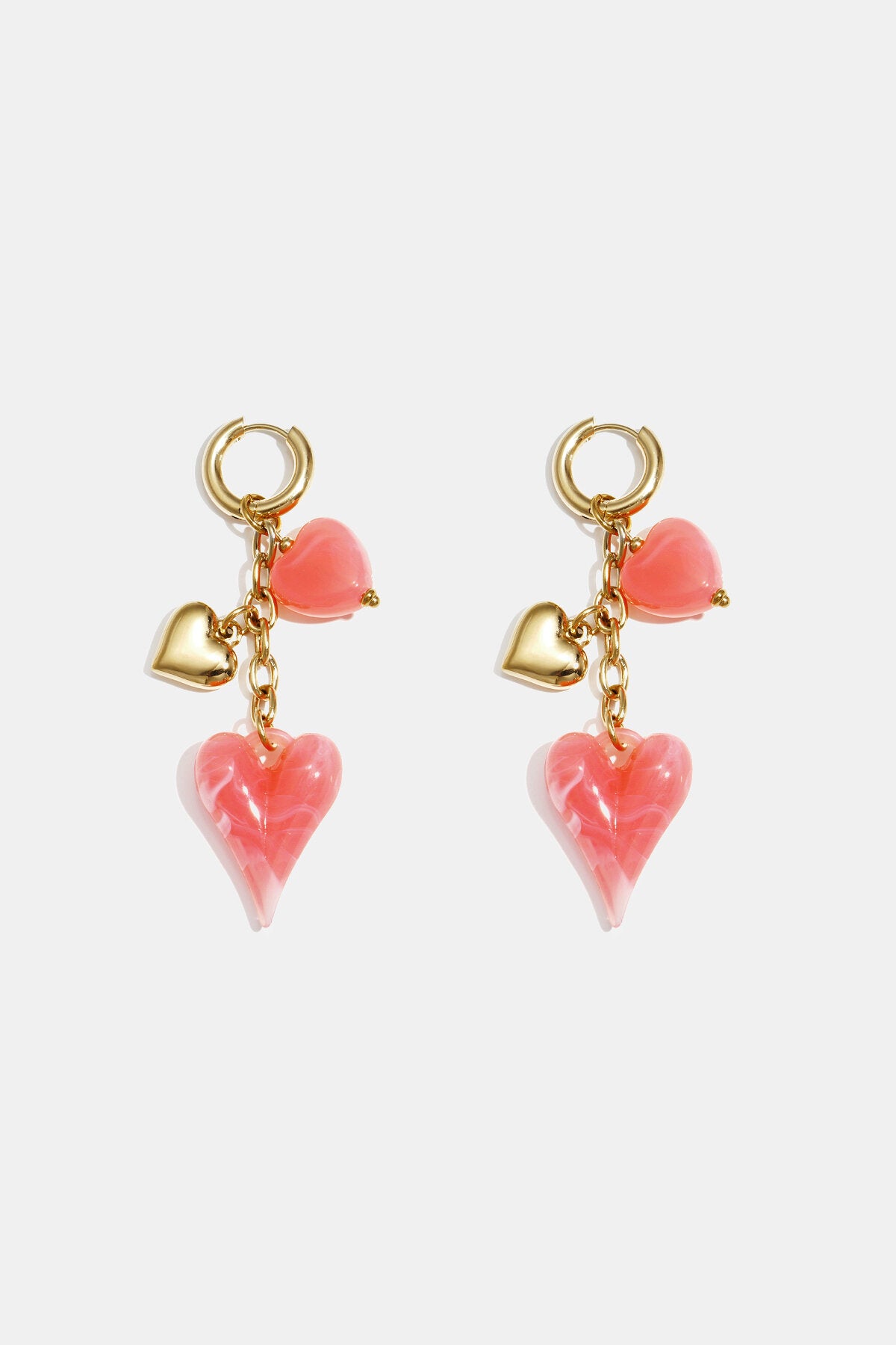 Charming Heart Dangle Earrings for Spring/Summer