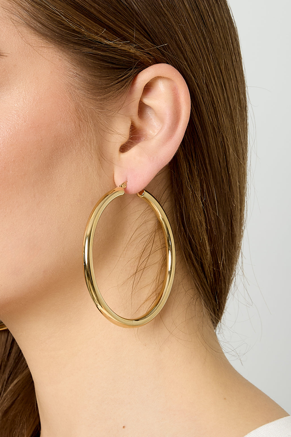 Stainless Steel Hoop Earrings Casual Daily Simple Series Women's jewelry