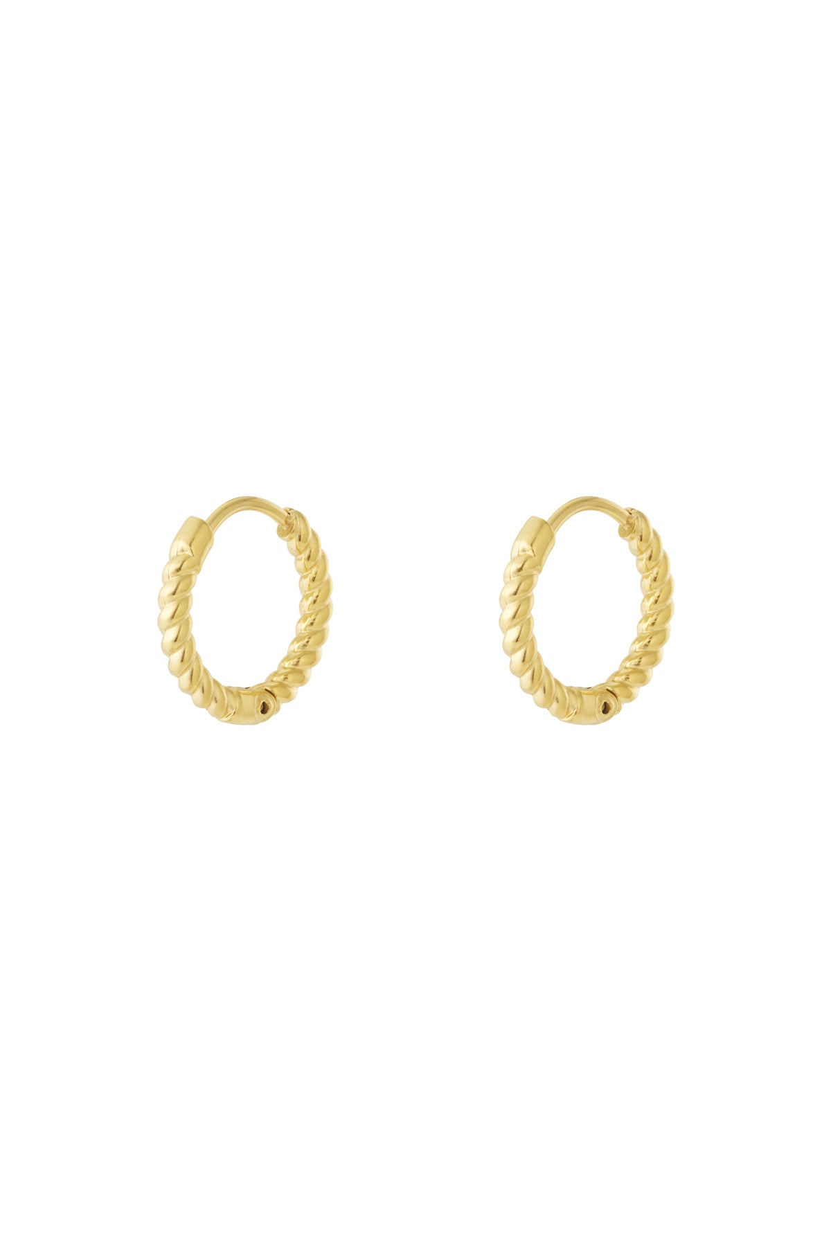 Irregular Shape Hoop Earrings – Silver-Tone Steel