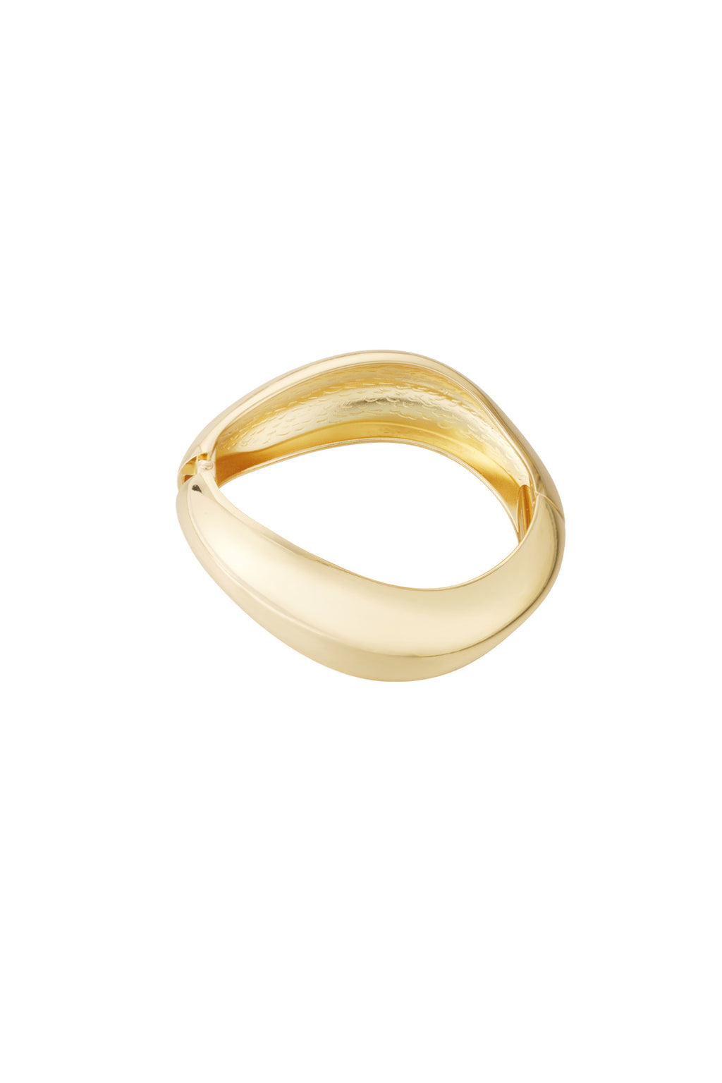 Irregular Shape Bangle – Gold-Plated Alloy