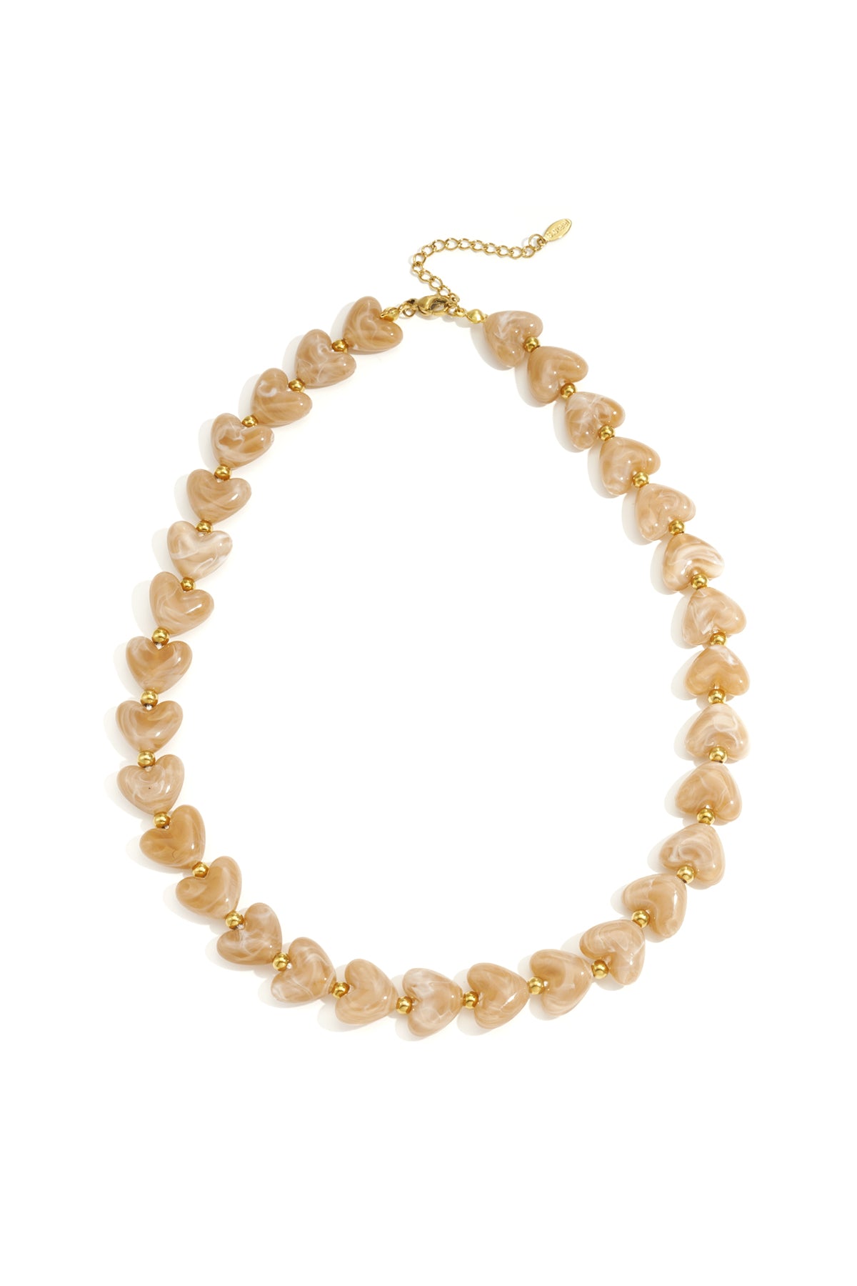 Pearl Necklace Heart made of Acrylic, 37 to 45 cm