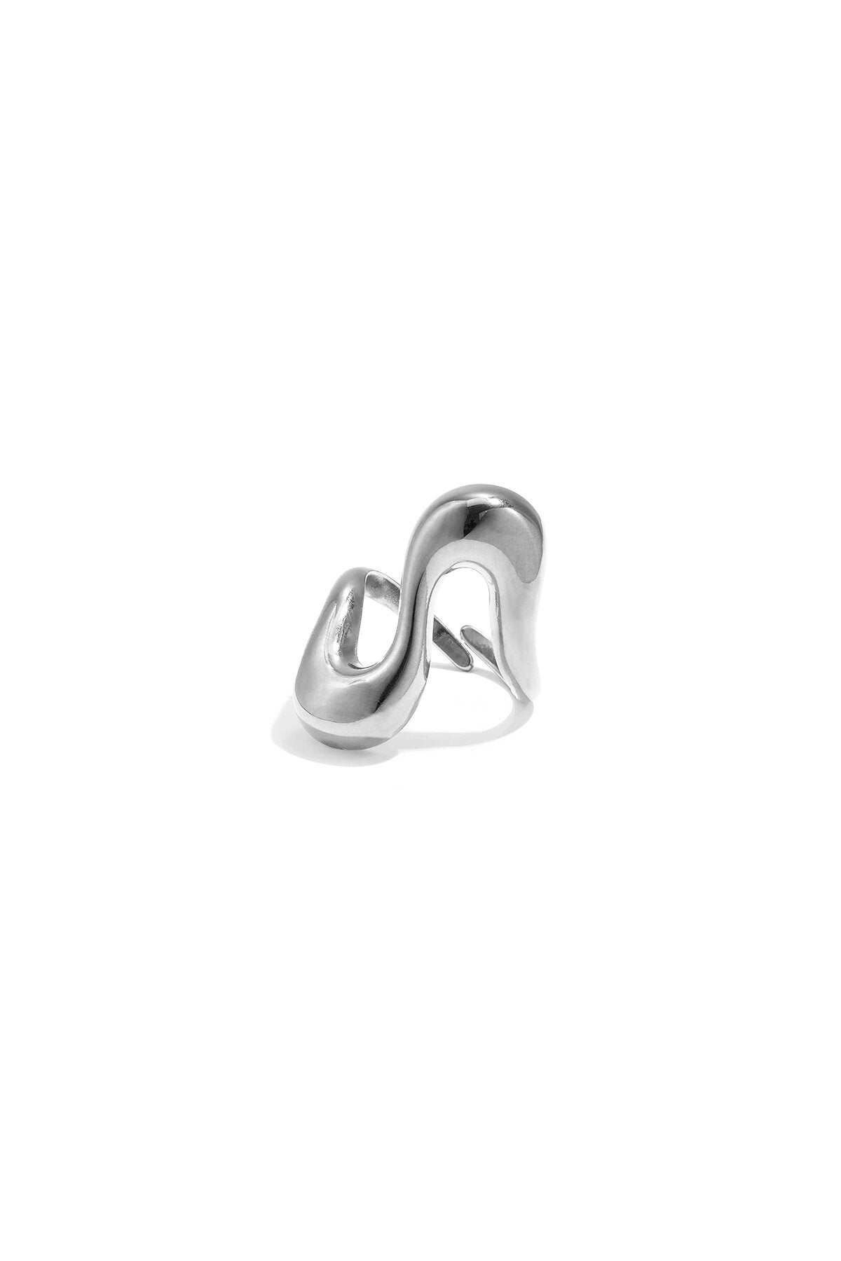 Elegant Adjustable Statement Ring in Silver & Gold